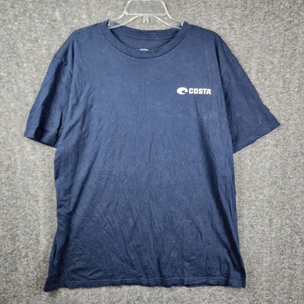 Costa Del Mar T-Shirt Mens 2XL‎ Navy Blue Catch Release Repeat Graphic Tee